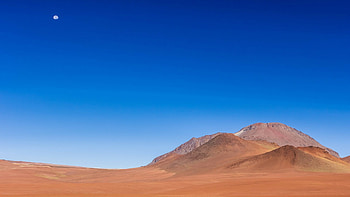 Desert Moon, Serene night sky, Moonlit hills, Tranquil ambiance HD wallpaper