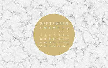 Marble & Gold Dot Calendar HD wallpaper