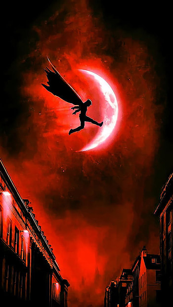 Moon Knight Red, atmosphere, sky HD phone wallpaper