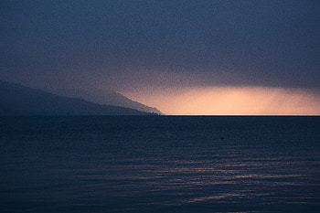 Sea Ocean Horizon Cloudy , sea, ocean, horizon, clouds, nature HD wallpaper