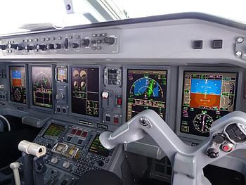 EMBRAER 190 cockpit. HD wallpaper
