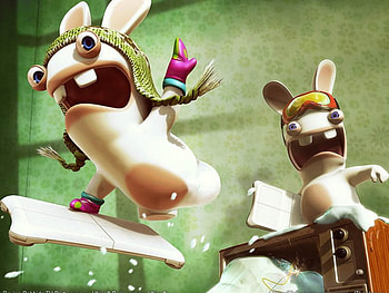 Rabbid, raving, games, rayman, other, rabbids, aequus, snowboarding, mihi, game, video HD wallpaper