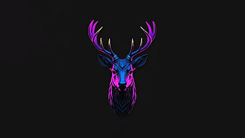 Reindeer Minimalism , reindeer, minimalism, minimalist, dark, black, artist, artwork, digital-art HD wallpaper