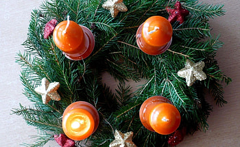 Holidays, New Year, Decorations, Candles, Christmas, Needles, Wreath HD wallpaper