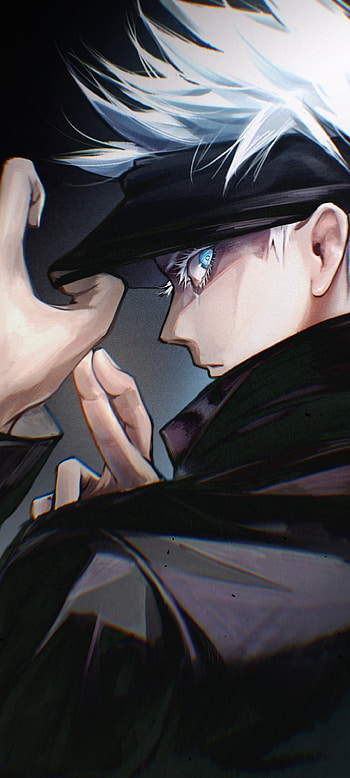 Satoru Gojo — White-Haired Gaze (Jujutsu Kaisen ), white hair, Satoru Gojo, Anime, Jujutsu Kaisen HD phone wallpaper
