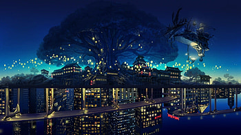 Cartoon Skyline, Anime night city, Top , Backgrounds HD wallpaper