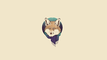 Art, Fox, Vector, Minimalism, Scarf HD wallpaper