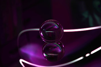 Violet, Transparent, Miscellanea, Miscellaneous, Lines, Glass, Ball, Purple HD wallpaper