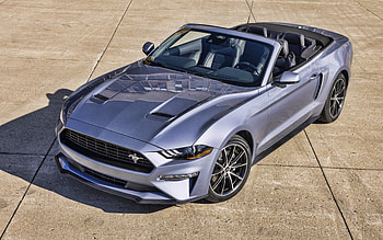 2022, Ford Mustang, Coastal Limited Edition, , front view, exterior, Serber convertible, new Serber Mustang, American sports cars, Ford HD wallpaper