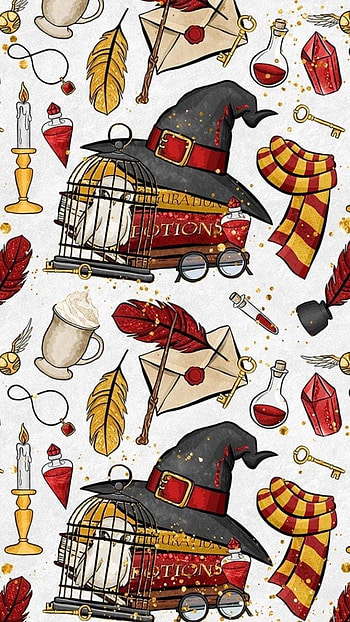 Harry Potter, red, art HD phone wallpaper