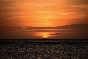 Nature, Sunset, Twilight, Waves, Horizon, Ocean, Dusk HD wallpaper