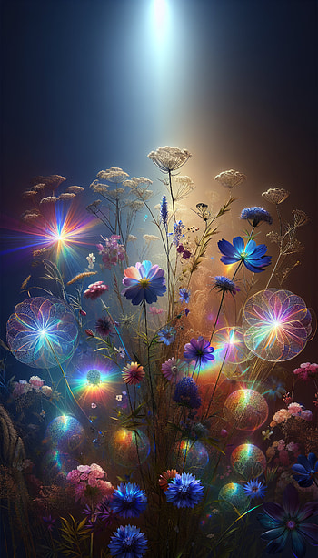 Enchanted Wildflower Glow , flower, light, colorful, nature HD phone wallpaper