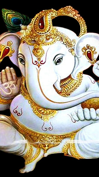 Ganesh God , White, Ganesh Painting HD phone wallpaper
