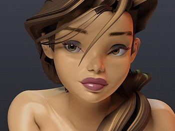Face, girl, anime, abstract, fantasy HD wallpaper