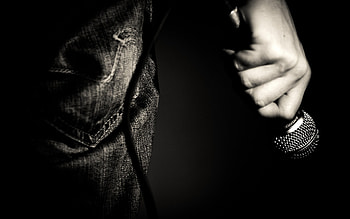 Powerful singing voice, Black micro, Music-themed , quality HD wallpaper