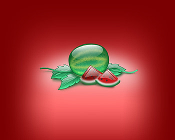 Aqua Watermelon, green, red, fruit, watermelon, 3D HD wallpaper