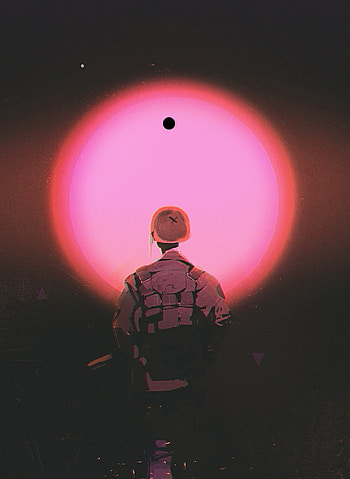 Lone soldier, minimal, artwork HD phone wallpaper