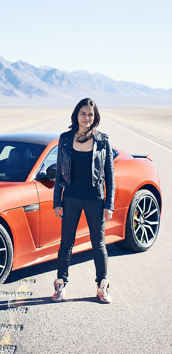 Michelle Rodriguez, Jaguar F Type, Samsung Galaxy , Celebrity HD phone wallpaper