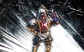 Eggsplosive Variant Cluck, grunge art, Fortnite Battle Royale, Fortnite characters, white abstract rays, Eggsplosive Variant Cluck Skin, Fortnite, Eggsplosive Variant Cluck Fortnite HD wallpaper