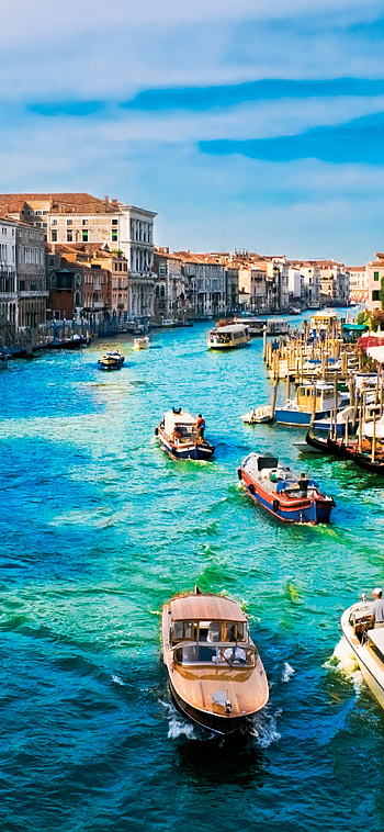 boat, canal, city, Italy, man made, Venice HD phone wallpaper