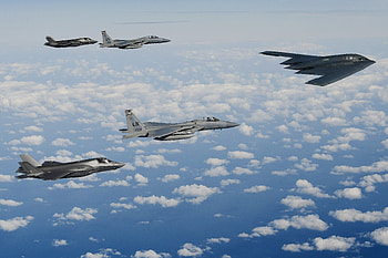 Northrop Grumman B 2 Spirit, Mcdonnell Douglas F 15 Eagle, Military, Aircraft, Bomber, Jet Fighter, Lockheed Martin F 35 Lightning Ii, Warplane, Military Aircraft HD wallpaper