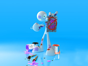 3d boi!, blue, abstract, entertainment, other, , cute, funny HD wallpaper