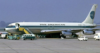 Boeing 707 belonging to PAN AM, Pan Am, Aviation, Airlines, Aircraft, Boeing HD wallpaper