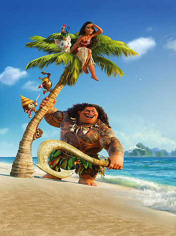 Moana and Maui, Dynamic duo, Exciting journey, Disney animation HD phone wallpaper