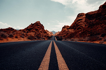 Nature, Desert, Road, Markup, Dahl, Distance HD wallpaper