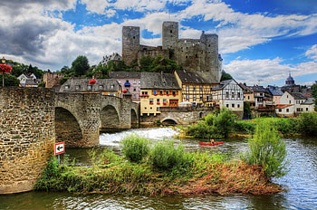 Germany, Cities, Rivers, Lock, r, Runkel HD wallpaper