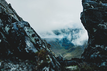 Nature, Stones, Mountains, Fog, Dahl, Distance HD wallpaper