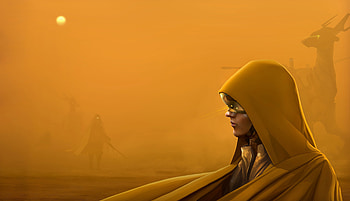 Sand Storm Girl In Hood , artist, artwork, digital-art HD wallpaper