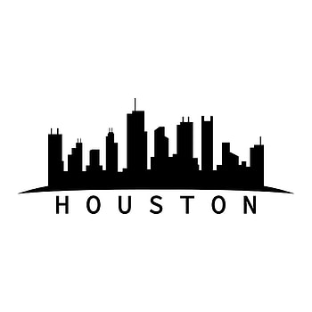 Houston Skyline, White background, Vector art, City illustration HD phone wallpaper