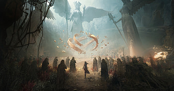 Ancient place, wizards, fantasy HD wallpaper