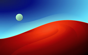Red Moon Desert Minimal , moon, desert, artist, artwork, digital-art, minimalism, minimalist HD wallpaper