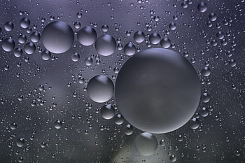 Abstract, Water, Bubbles, Grey, Round HD wallpaper