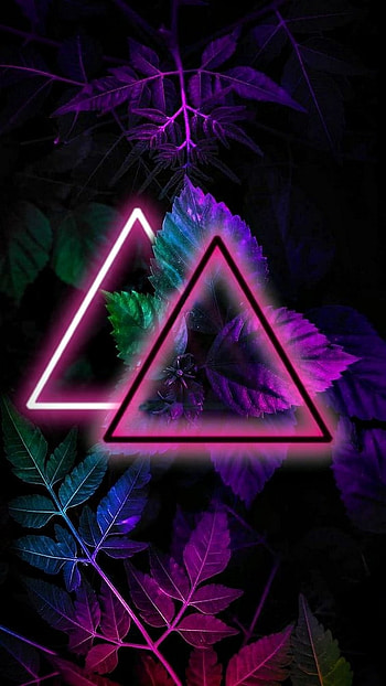 Neon Foliage, art, pink, nature HD phone wallpaper