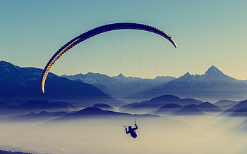 Air Sports, Landscape graphy, Paragliding flight, Atmosphere of earth HD wallpaper