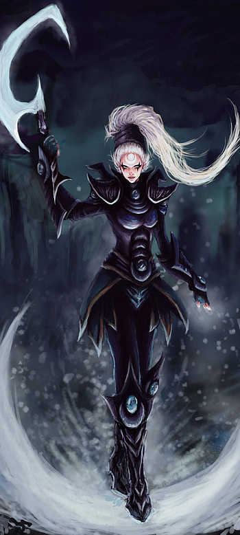 Diana, art, moon, legends, white, league, of, black, lol, girl HD phone wallpaper