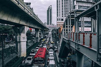 Transport, Cities, Building, Road, Bridge HD wallpaper