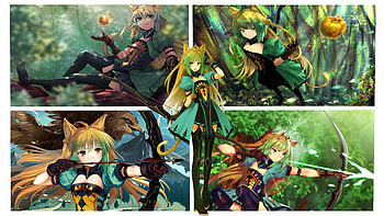 Collage, Atalanta, fate series, anime girl HD wallpaper