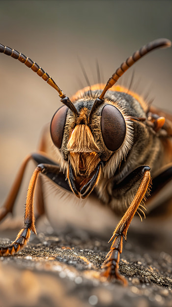 Intricate Details: A Stunning Bee , insect, bee, Wildlife, nature HD phone wallpaper