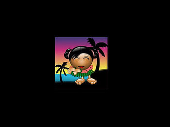 Island Girl Smiley, island, dancing, smiley, girl, sunset HD wallpaper
