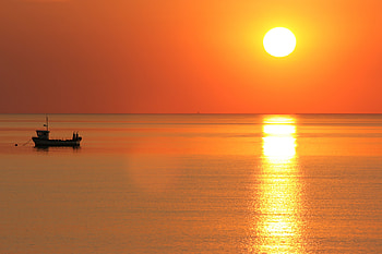 Nature, Sunset, Sea, Sun, Horizon HD wallpaper