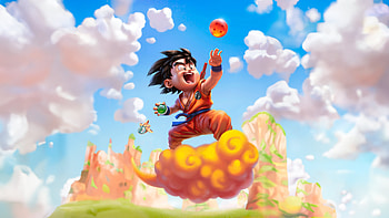 Little Goku, goku, anime, artwork, art, digital-art, artist, deviantart HD wallpaper