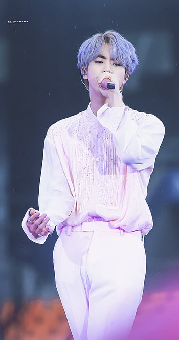 Kim Seok jin, guapo, barbilla, rosa HD phone wallpaper