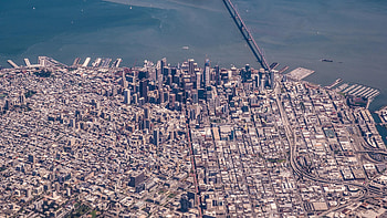 Aerial view, San Francisco HD wallpaper