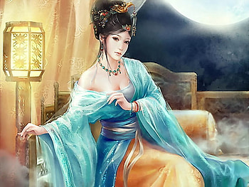 Moonlight Fantasy, lady, lovely, fantasy, moonlight HD wallpaper