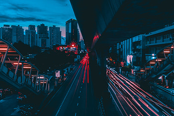 Cities, Architecture, Building, Movement, Traffic, Night City, City Lights, Thailand HD wallpaper