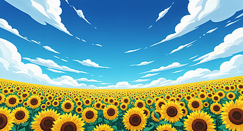Sunflower Field : Vibrant Blooms Under a Clear Sky, sunflower, field, sky, cloud HD wallpaper